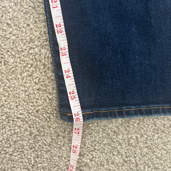 Levi's Ribcage Classic Indigo Straight Ankle Dark Distressed Jeans size 27 - Picture 3 of 12